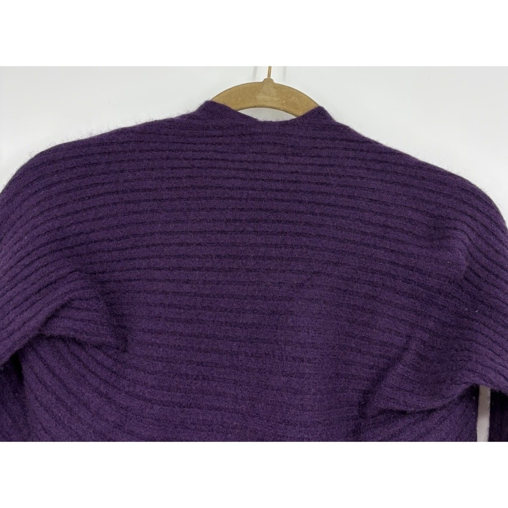 Cynthia Rowley 100% Cashmere Purple Open Front Cardigan Size Medium - Picture 8 of 10